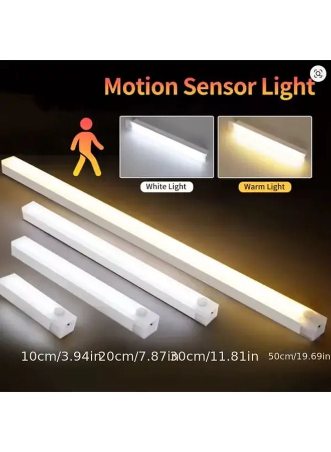 4pcs 11 81inch Cool White LED Cabinet Lights With Motion Sensor Magnetic USB - Image 1